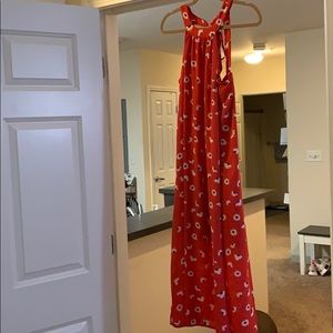 Red flower dress